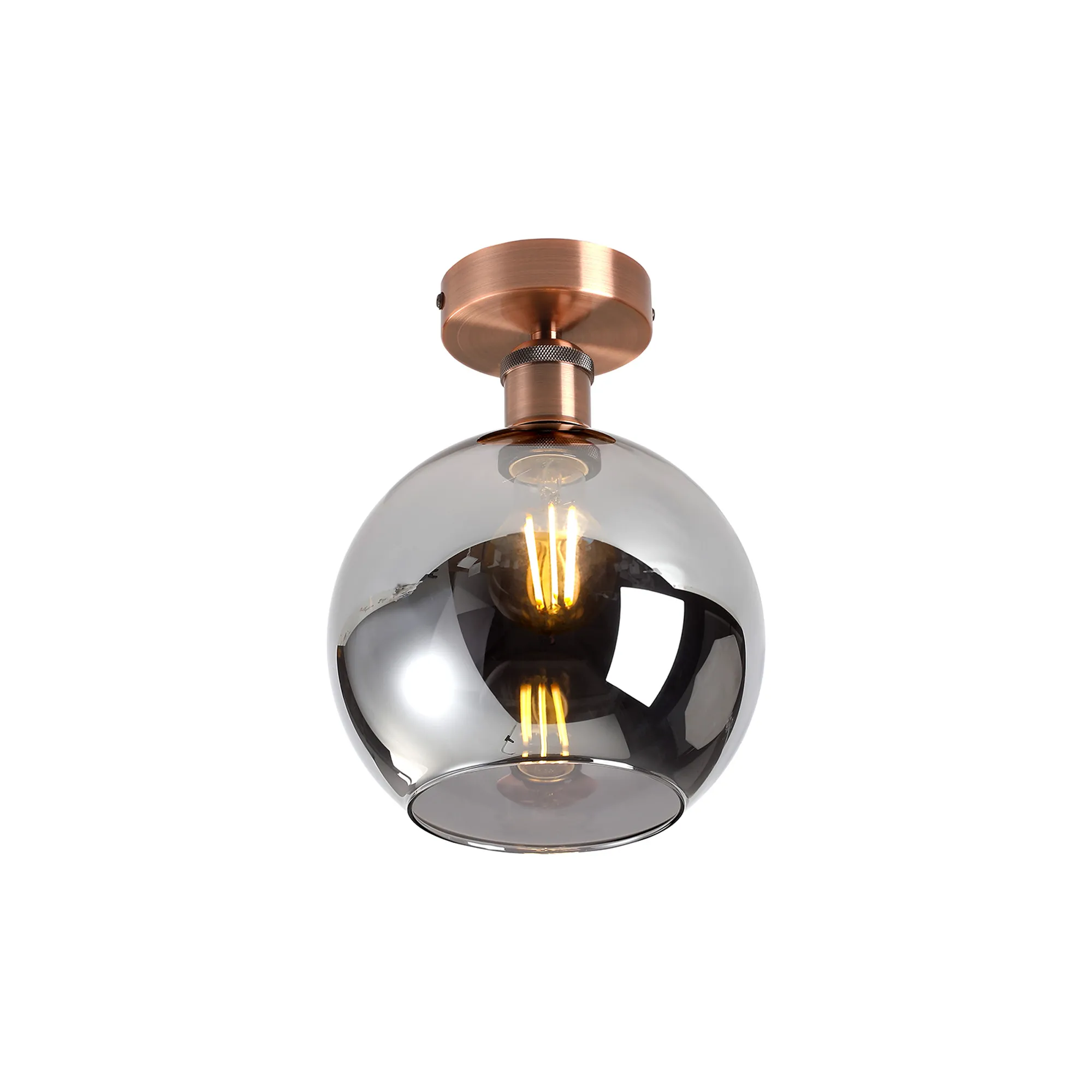 Cawdor Antique Copper Ceiling Lights Deco Flush Fittings
